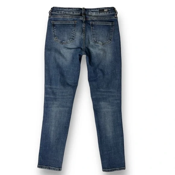 Kut From The Cloth Catherine Boyfriend Distressed Jeans Med Wash Stretch Sz 4 - Picture 6 of 11